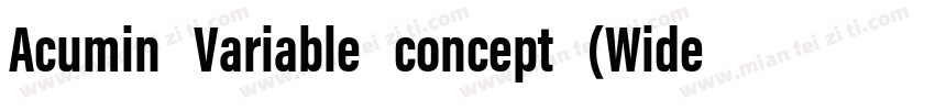 Acumin Variable concept (Wide Bold)字体转换